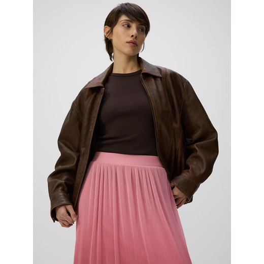 Reserved - Plisowana spódnica midi - pastelowy róż Reserved S Reserved