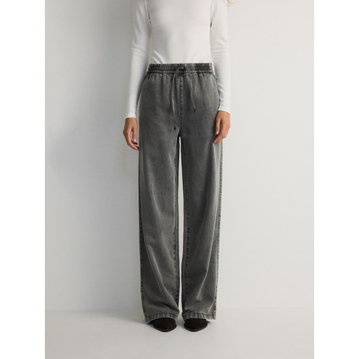 Reserved - Jeansy wide leg - szary Reserved 36 promocyjna cena Reserved
