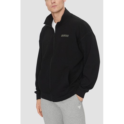 GUESS Czarna bluza męska z lampasami Emis, Rozmiar S ze sklepu outfit.pl w kategorii Bluzy męskie - zdjęcie 179276155