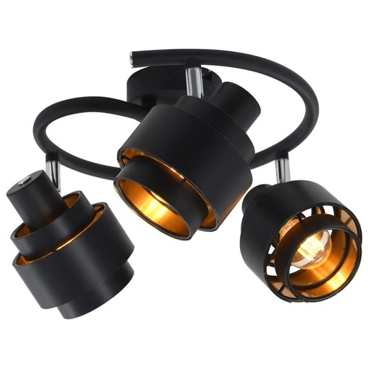 Czarna regulowana lampa sufitowa okrągła - EX91-Brickon ze sklepu Edinos.pl w kategorii Oświetlenie ogrodowe - zdjęcie 179276909