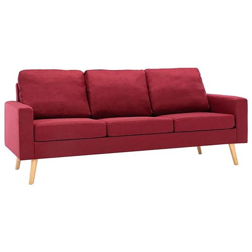 3-osobowa sofa czerwone wino - Muria 3Q ze sklepu Edinos.pl w kategorii Sofy i kanapy - zdjęcie 179277228