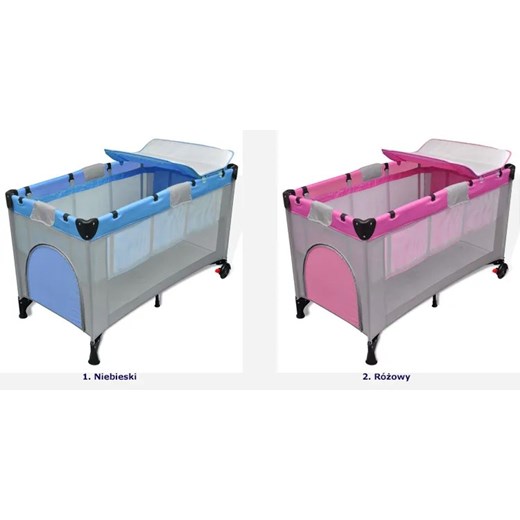 Przenośne łóżeczko z przewijakiem różowe - Tako Elior One Size Edinos.pl