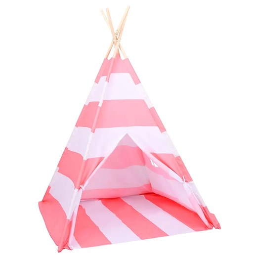 Dziecięcy namiot tipi w różowo-białe pasy - Vikos ze sklepu Edinos.pl w kategorii Zabawki - zdjęcie 179278089