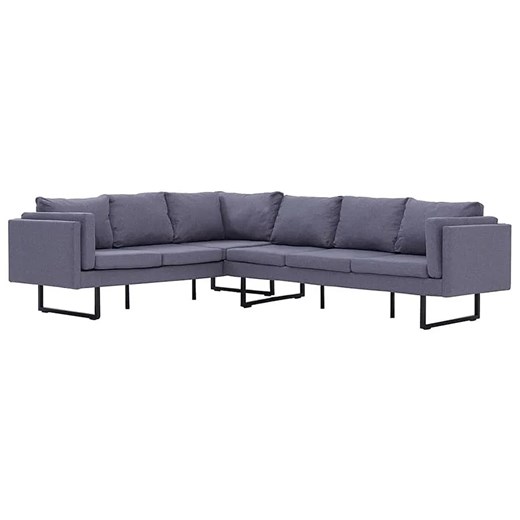 Przestronna sofa narożna Selwa - jasnoszara ze sklepu Edinos.pl w kategorii Narożniki - zdjęcie 179279555