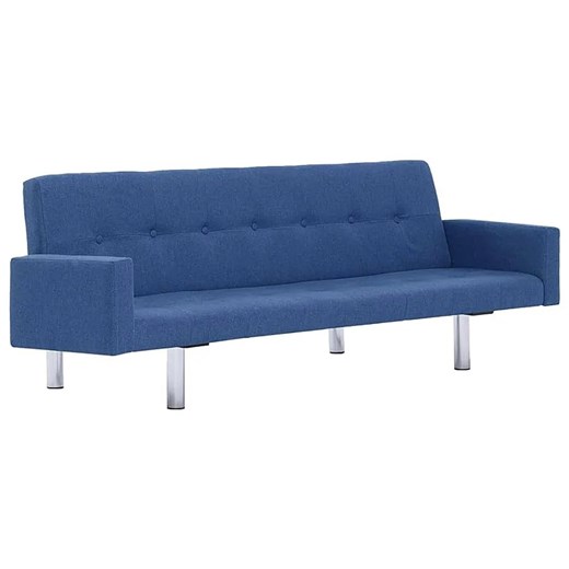 Rozkładana sofa Enya  z podłokietnikami - niebieska ze sklepu Edinos.pl w kategorii Sofy i kanapy - zdjęcie 179279658