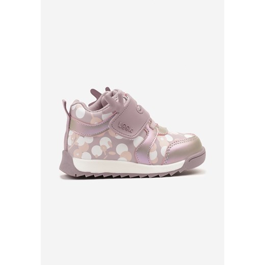 Fioletowe Buty Sportowe ze Skórzaną Wkładką i Zapięciem na Rzep Meperrla ze sklepu born2be.pl w kategorii Buty sportowe dziecięce - zdjęcie 179284498