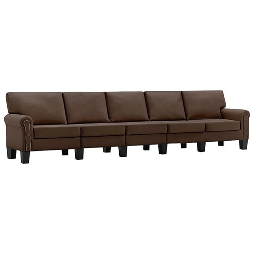5-osobowa brązowa sofa dekoracyjna - Dionas 5X ze sklepu Edinos.pl w kategorii Sofy i kanapy - zdjęcie 179285069