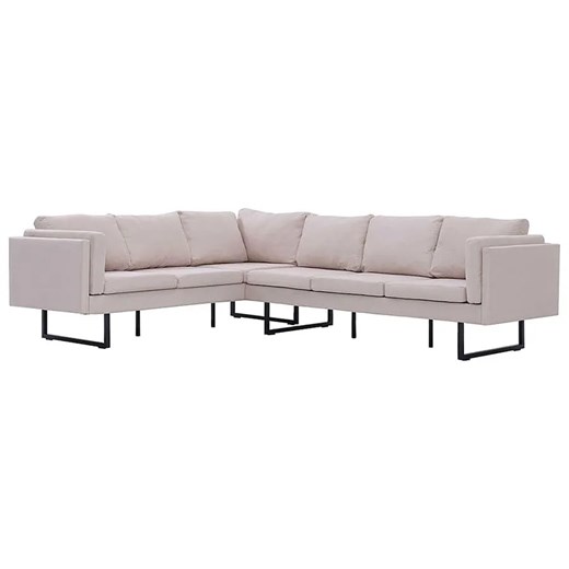 Przestronna sofa narożna Selwa - kremowa ze sklepu Edinos.pl w kategorii Narożniki - zdjęcie 179286115