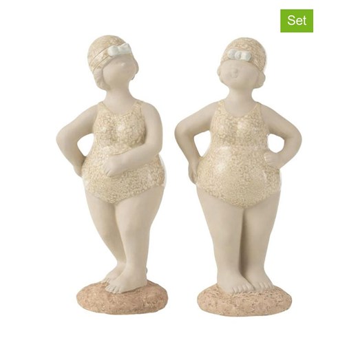 J Line Figurki dekoracyjne (2 szt.) w kolorze beżowym - wys. 25 cm ze sklepu Limango Polska w kategorii Dekoracje - zdjęcie 179287167