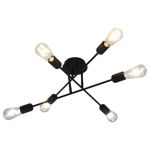Czarna lampa sufitowa obracana loft - EX85-Meldun ze sklepu Edinos.pl w kategorii Lampy sufitowe - zdjęcie 179288759
