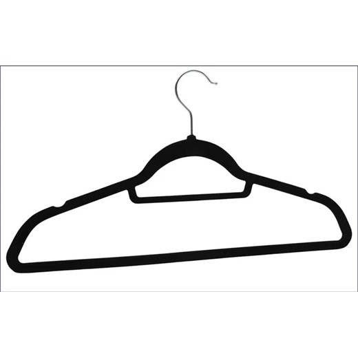 Komplet 50szt. antypoślizgowych czarnych wieszaków - Geruli 4X Elior One Size Edinos.pl