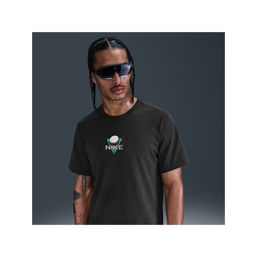 Męski T-shirt do golfa Nike - Czerń ze sklepu Nike poland w kategorii T-shirty męskie - zdjęcie 179308186