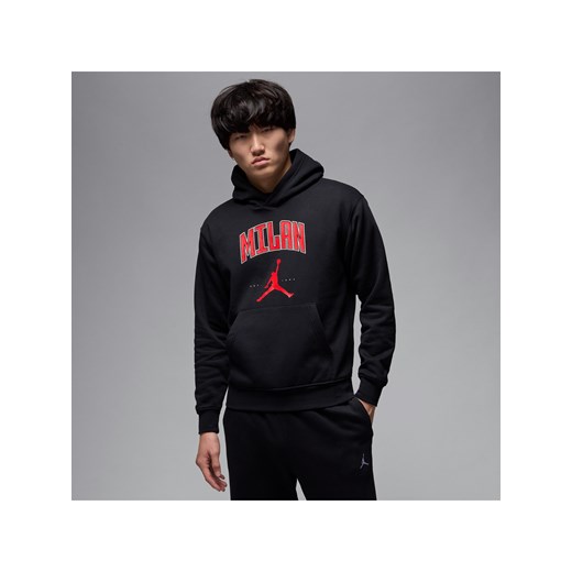 Męska dzianinowa bluza z kapturem Mediolan Jordan - Czerń ze sklepu Nike poland w kategorii Bluzy męskie - zdjęcie 179308265