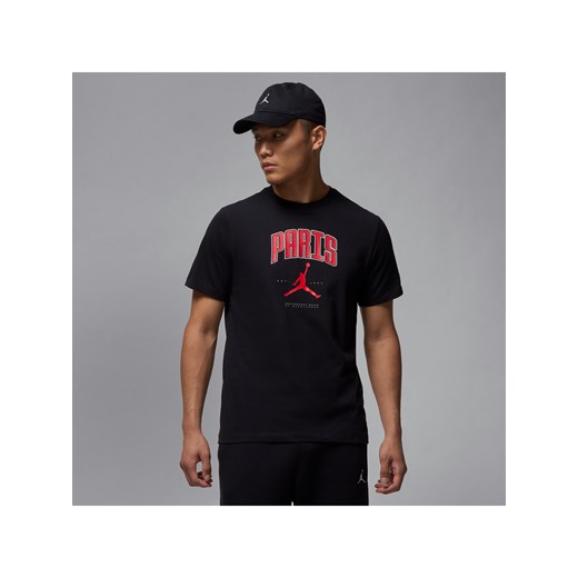 T-shirt męski Paryż Jordan - Czerń ze sklepu Nike poland w kategorii T-shirty męskie - zdjęcie 179308367