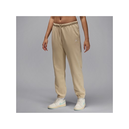 Damskie spodnie z dzianiny Jordan Brooklyn Fleece - Brązowy ze sklepu Nike poland w kategorii Spodnie damskie - zdjęcie 179308415