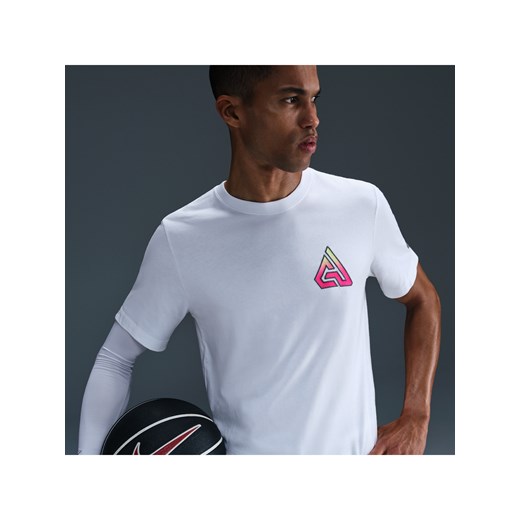 Męski T-shirt do koszykówki Giannis - Biel ze sklepu Nike poland w kategorii T-shirty męskie - zdjęcie 179308516
