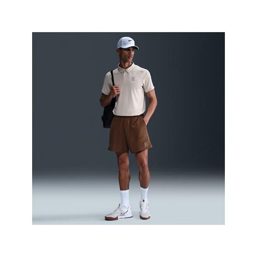 Męskie spodenki do tenisa 15 cm Dri-FIT NikeCourt Advantage - Brązowy ze sklepu Nike poland w kategorii Spodenki męskie - zdjęcie 179308607