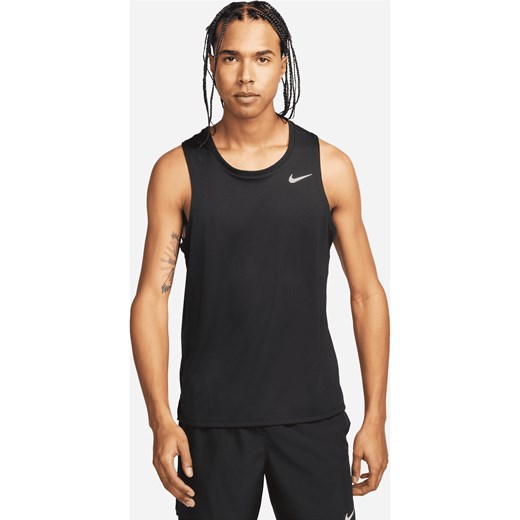 Męska koszulka bez rękawów do biegania Dri-FIT Nike Miler - Czerń ze sklepu Nike poland w kategorii T-shirty męskie - zdjęcie 179308616