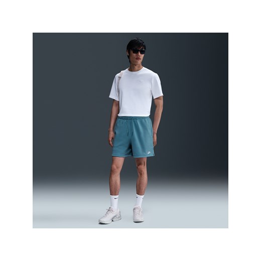 Męskie luźne spodenki z dzianiny dresowej Nike Club - Niebieski ze sklepu Nike poland w kategorii Spodenki męskie - zdjęcie 179308748