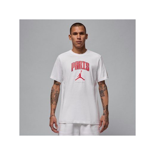 T-shirt męski Paryż Jordan - Biel ze sklepu Nike poland w kategorii T-shirty męskie - zdjęcie 179308806