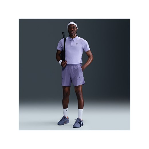 Męskie spodenki do tenisa 15 cm Dri-FIT NikeCourt Advantage - Fiolet ze sklepu Nike poland w kategorii Spodenki męskie - zdjęcie 179308825