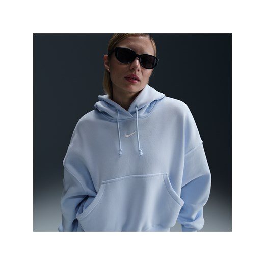 Damska bluza z kapturem o kroju over-oversize Nike Sportswear Phoenix Fleece - Niebieski ze sklepu Nike poland w kategorii Bluzy damskie - zdjęcie 179308838