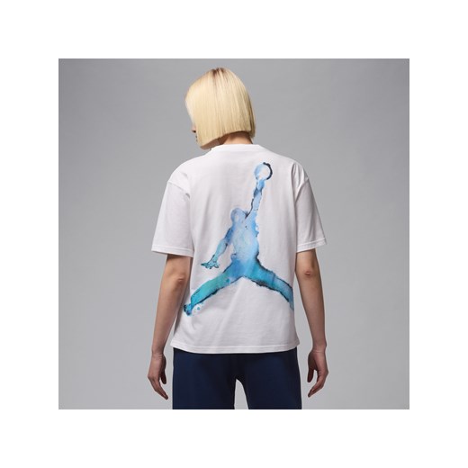 Damski T-shirt z nadrukiem Jordan - Biel ze sklepu Nike poland w kategorii Bluzki damskie - zdjęcie 179308877