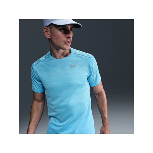 Męska koszulka z krótkim rękawem do biegania Nike Miler - Niebieski ze sklepu Nike poland w kategorii T-shirty męskie - zdjęcie 179308878