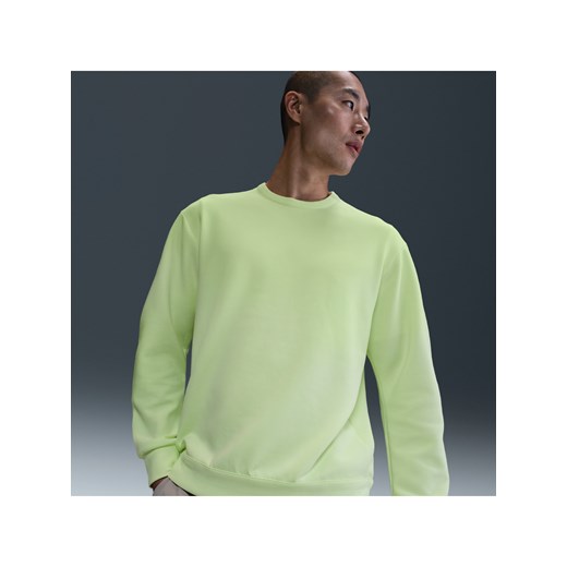 Męska bluza z półokrągłym dekoltem Dri-FIT Nike 24.7 ImpossiblySoft - Żółty ze sklepu Nike poland w kategorii Bluzy męskie - zdjęcie 179308959