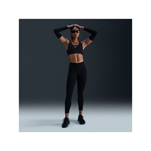 Damskie legginsy 7/8 ze średnim stanem Nike Fast - Czerń ze sklepu Nike poland w kategorii Spodnie damskie - zdjęcie 179309089