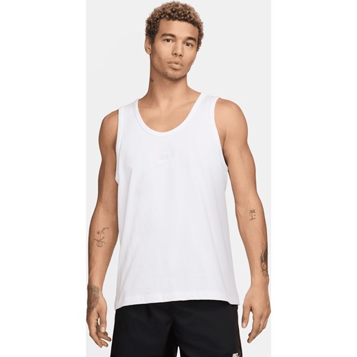 Męska koszulka bez rękawów Nike Sportswear Premium Essentials - Biel ze sklepu Nike poland w kategorii T-shirty męskie - zdjęcie 179309165