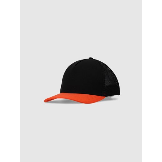 Czapka z daszkiem trucker uniseks 4F 4FRSS25ACABU446 - czarna ze sklepu Sportstylestory.com w kategorii Czapki z daszkiem damskie - zdjęcie 179309386