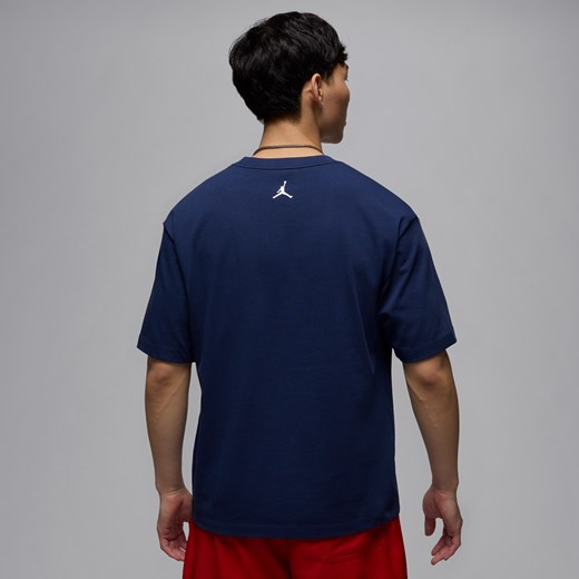 T-shirt męski Jordan niebieski z krótkim rękawem