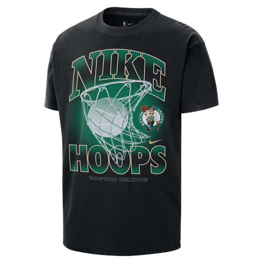 T-shirt męski czarny Nike w nadruki