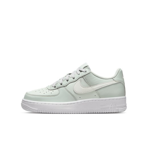 Buty sportowe dziecięce Nike ze skóry szare wiązane