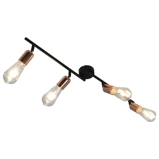Czarno-miedziana lampa sufitowa z regulacją - EX222-Deviso ze sklepu Edinos.pl w kategorii Lampy sufitowe - zdjęcie 179314378
