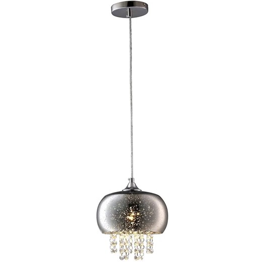 Wisząca kryształowa lampa ze szklanym kloszem - S003-Vallos ze sklepu Edinos.pl w kategorii Lampy wiszące - zdjęcie 179314699