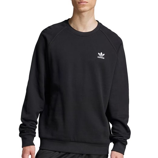 Bluza męska adidas Trefoil Essentials Crewneck JD2412 - czarna ze sklepu streetstyle24.pl w kategorii Bluzy męskie - zdjęcie 179315015