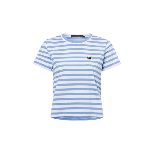 KARL LAGERFELD Koszulka damska - Ikon Stripe Kobiety Bawełna niebieski w paski ze sklepu vangraaf w kategorii Bluzki damskie - zdjęcie 179315508