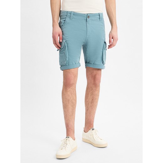 Alpha Industries Spodenki Mężczyźni Bawełna petrol jednolity ze sklepu vangraaf w kategorii Spodnie męskie - zdjęcie 179315527