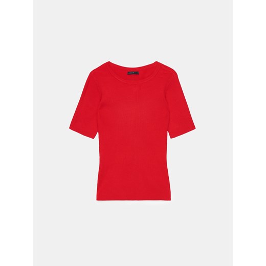 Mohito - Prążkowana czerwona bluzka - czerwony Mohito XS Mohito