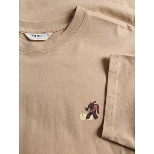 T-shirt męski Reserved na wiosnę bawełniany z krótkimi rękawami