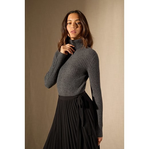 Perfect Cashmere Kaszmirowy golf &quot;Liora&quot; w kolorze antracytowym ze sklepu Limango Polska w kategorii Swetry damskie - zdjęcie 179322758