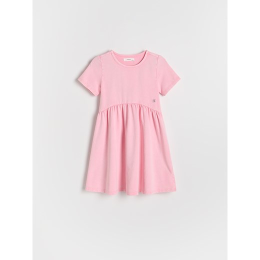 Reserved - Sukienka z efektem sprania - pastelowy róż ze sklepu Reserved w kategorii Sukienki dziewczęce - zdjęcie 179323805