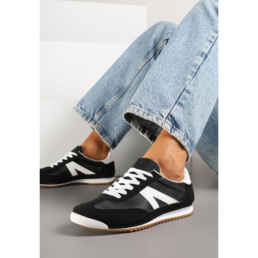 Czarne Sneakersy z Geometrycznym Wzorem Clesanna ze sklepu born2be.pl w kategorii Buty sportowe damskie - zdjęcie 179326196