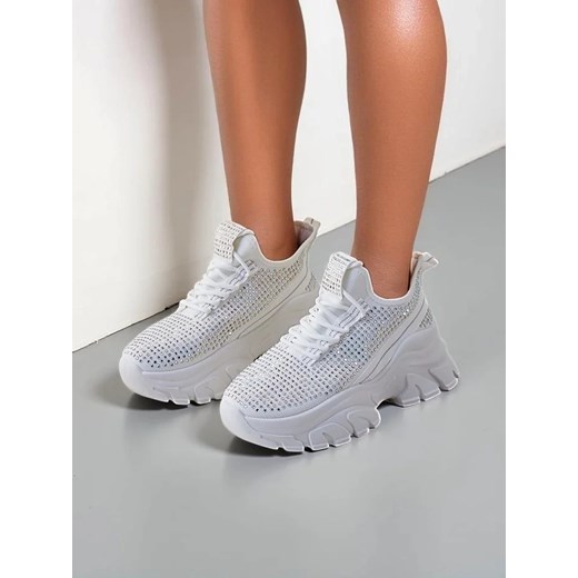 Buty sportowe damskie Royalfashion.pl sneakersy sznurowane płaskie