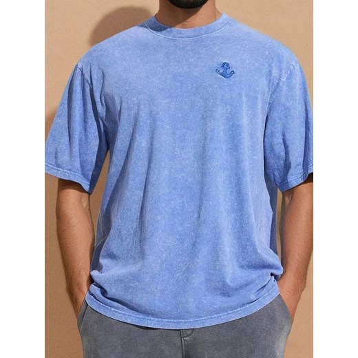 Sinsay - Koszulka - niebieski ze sklepu Sinsay w kategorii T-shirty męskie - zdjęcie 179328889