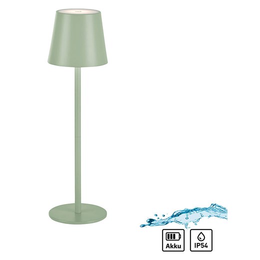 Just Light Lampa stołowa LED &quot;Euria&quot; w kolorze zielonym - wys. 37 x Ø 11 cm ze sklepu Limango Polska w kategorii Oświetlenie - zdjęcie 179329596