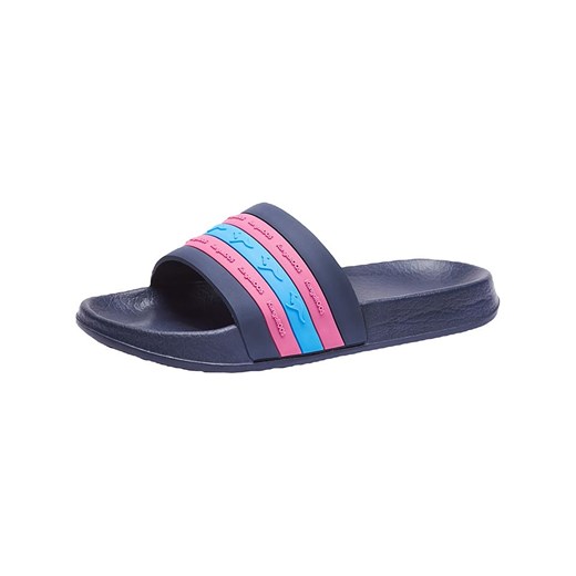Kangaroos Klapki &quot;K-Slide Stripe&quot; w kolorze granatowo-różowym ze sklepu Limango Polska w kategorii Klapki dziecięce - zdjęcie 179329659
