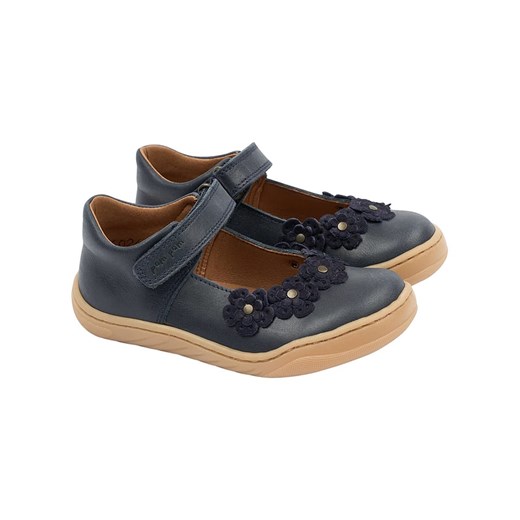 POM POM Skórzane buty w kolorze granatowym do chodzenia na boso ze sklepu Limango Polska w kategorii Balerinki dziecięce - zdjęcie 179329815